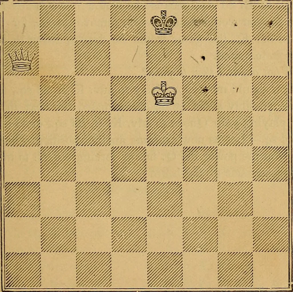 An illustration from The book of chess: containing the rudiments of the game, and elementary analyses of the most popular openings, 1882, leaf 46