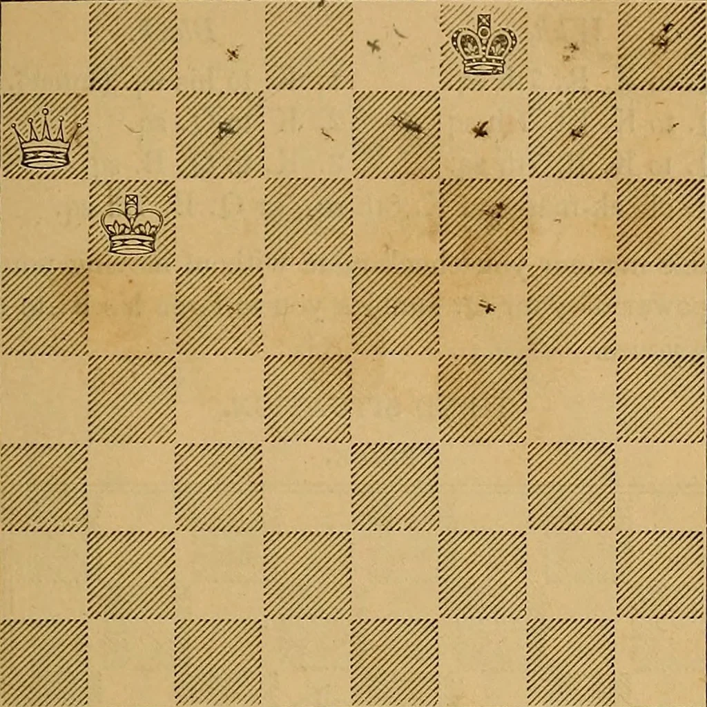 An illustration from The book of chess: containing the rudiments of the game, and elementary analyses of the most popular openings, 1882, leaf 48