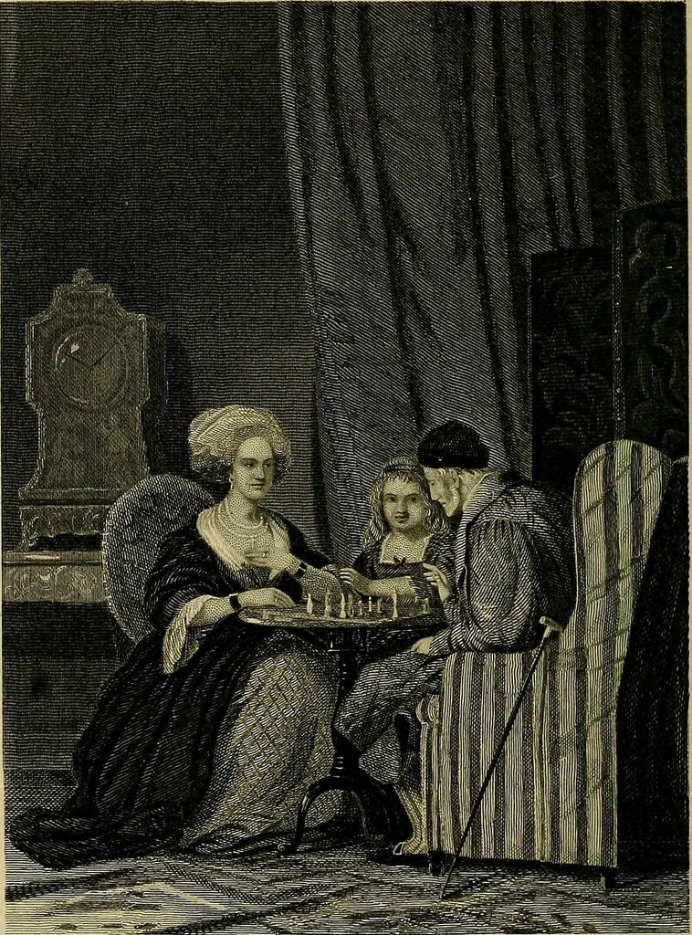 An illustration from The book of chess: containing the rudiments of the game, and elementary analyses of the most popular openings, 1882, leaf 503
