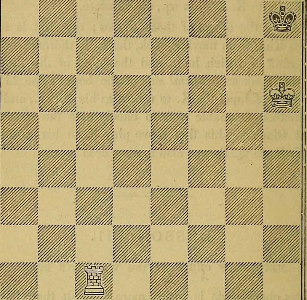 An illustration from The book of chess: containing the rudiments of the game, and elementary analyses of the most popular openings, 1882, leaf 61