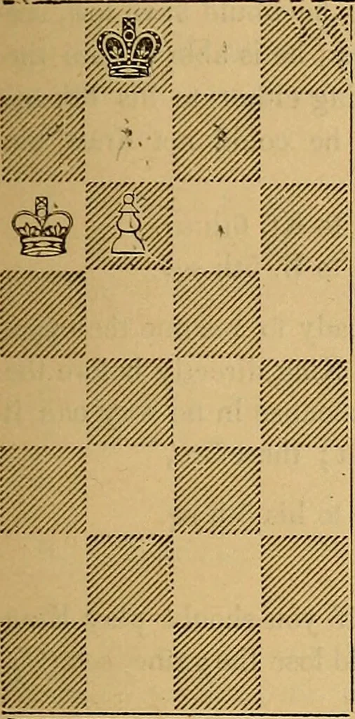An illustration from The book of chess: containing the rudiments of the game, and elementary analyses of the most popular openings, 1882, leaf 82