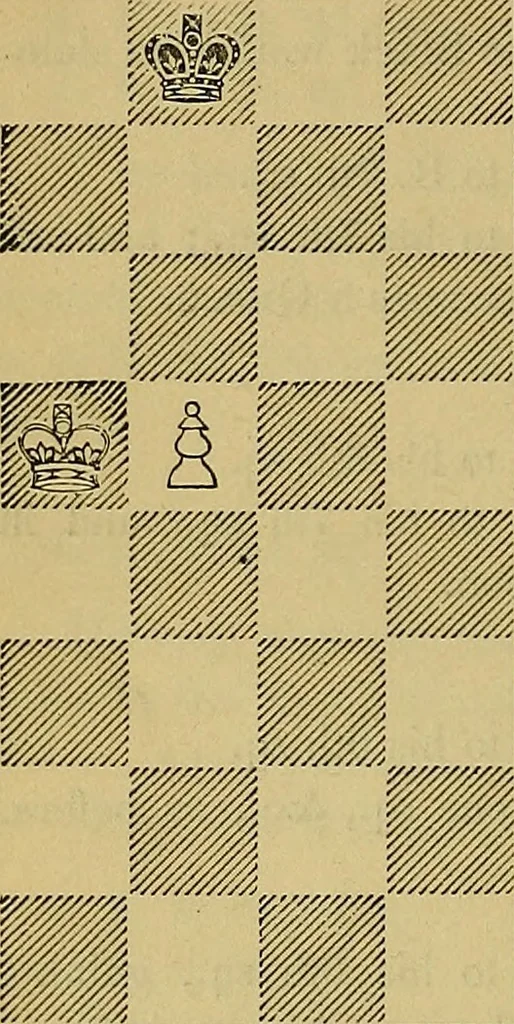 An illustration from The book of chess: containing the rudiments of the game, and elementary analyses of the most popular openings, 1882, leaf 85
