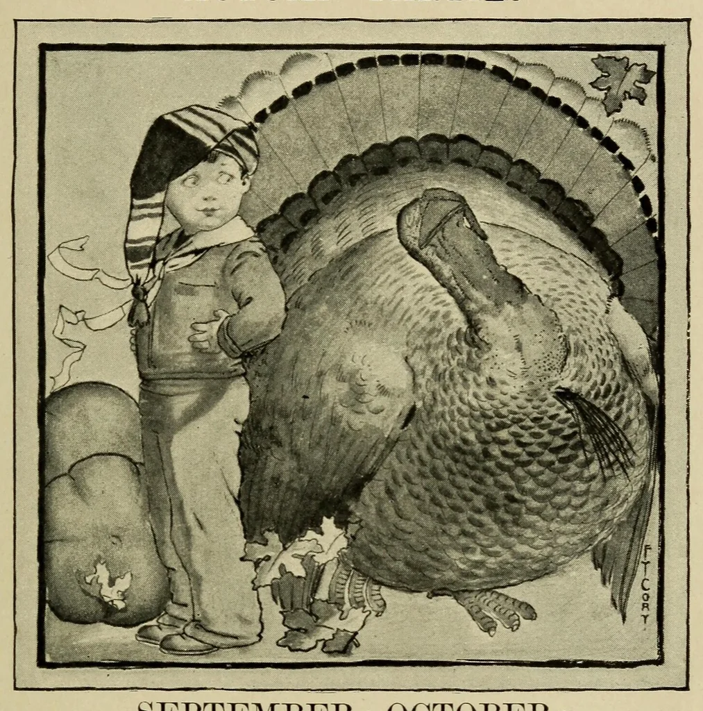 An illustration from The book of children's parties, 1903, leaf 107