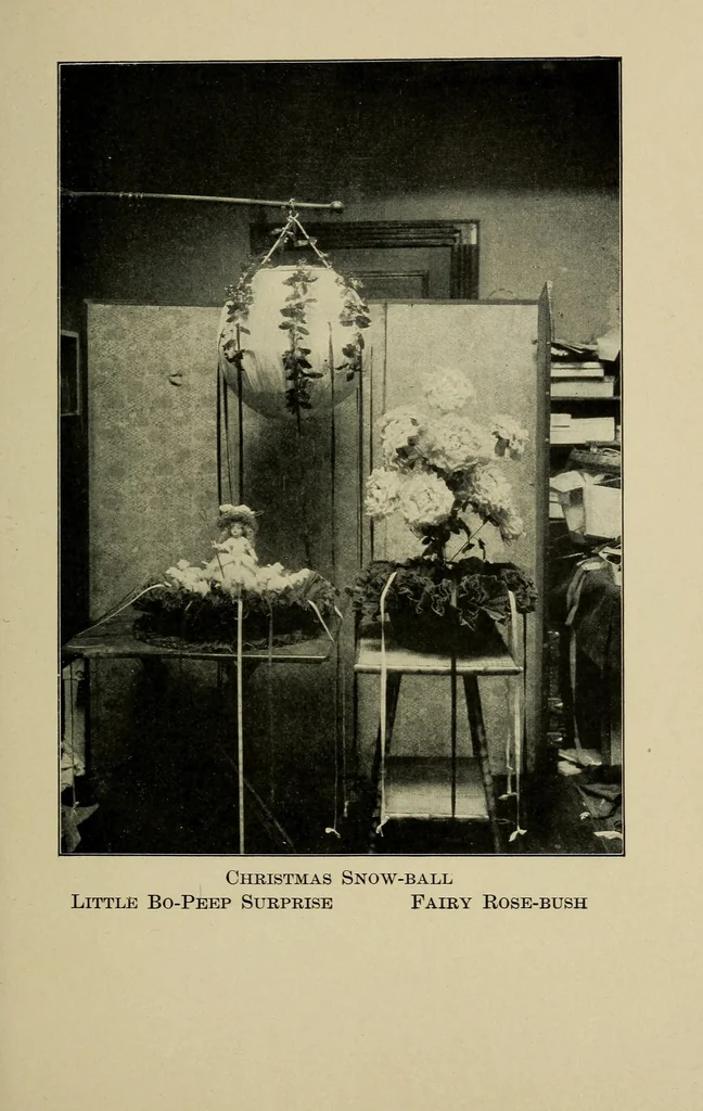 An illustration from The book of children's parties, 1903, leaf 185