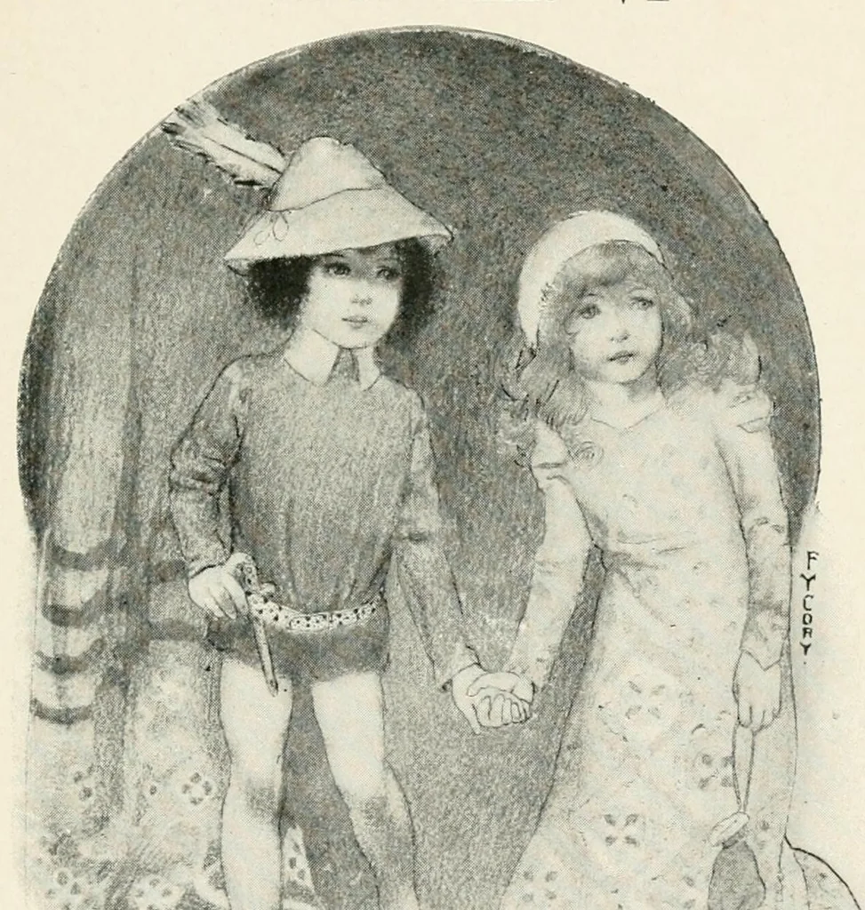 An illustration from The book of children's parties, 1903, leaf 157