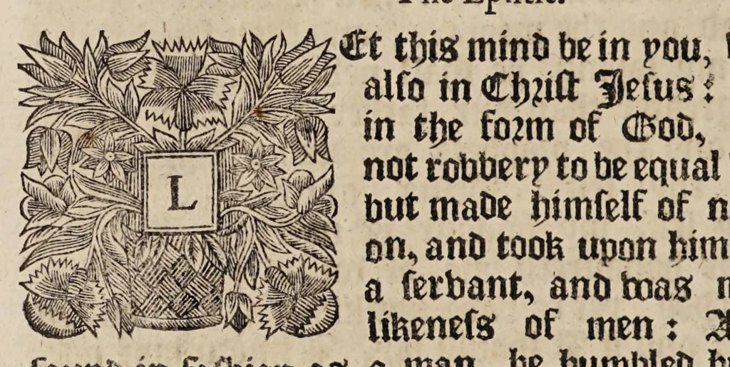 An illustration from The book of common-prayer and administration of the sacraments, and other rites & ceremonies of the Church, according to the use of the Church of England : together with the Psalter or Psalms of David, pointed as they are to be sung or said in churches, and the form & manner of making, ordaining, & consecrating of bishops, priests, and deacons, 1669, leaf 160