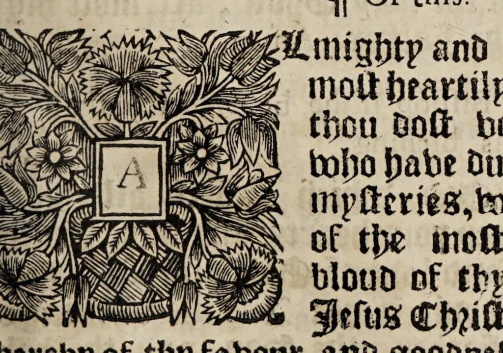 An illustration from The book of common-prayer and administration of the sacraments, and other rites & ceremonies of the Church, according to the use of the Church of England : together with the Psalter or Psalms of David, pointed as they are to be sung or said in churches, and the form & manner of making, ordaining, & consecrating of bishops, priests, and deacons, 1669, leaf 313