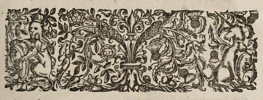 An illustration from The book of common-prayer and administration of the sacraments, and other rites & ceremonies of the Church, according to the use of the Church of England : together with the Psalter or Psalms of David, pointed as they are to be sung or said in churches, and the form & manner of making, ordaining, & consecrating of bishops, priests, and deacons, 1669, leaf 617