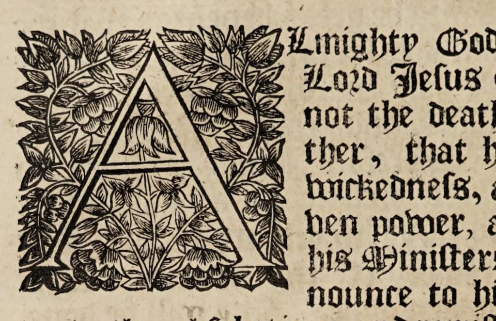 An illustration from The book of common-prayer and administration of the sacraments, and other rites & ceremonies of the Church, according to the use of the Church of England : together with the Psalter or Psalms of David, pointed as they are to be sung or said in churches, and the form & manner of making, ordaining, & consecrating of bishops, priests, and deacons, 1669, leaf 68