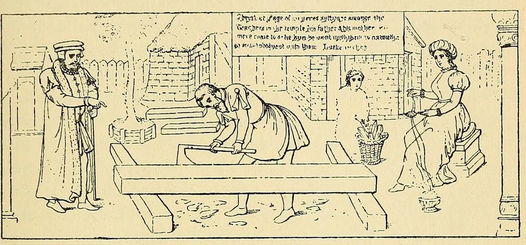 An illustration from The book of craftsmen; the story of men's handiwork through the ages, 1900, leaf 105