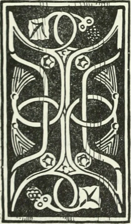 An illustration from The book of decorative furniture, its form, colour and history, 1910, leaf 105