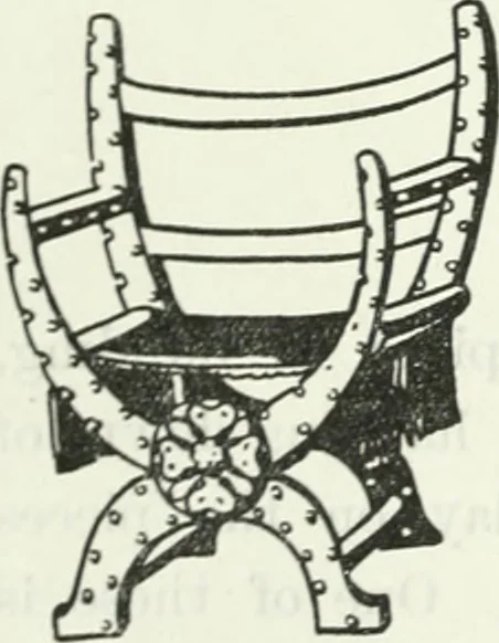An illustration from The book of decorative furniture, its form, colour and history, 1910, leaf 117