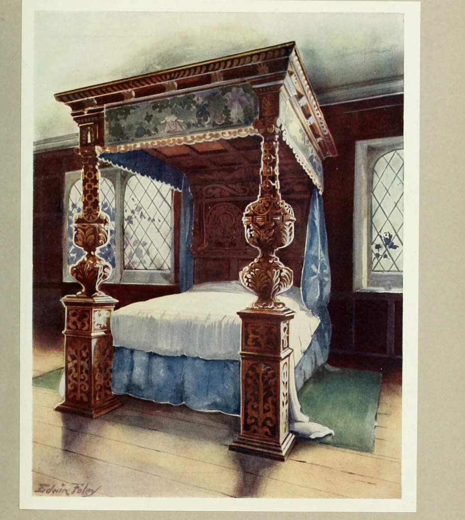 An illustration from The book of decorative furniture, its form, colour and history, 1910, leaf 124