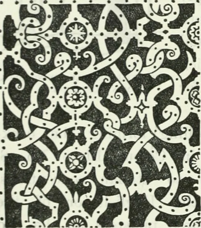 An illustration from The book of decorative furniture, its form, colour and history, 1910, leaf 127