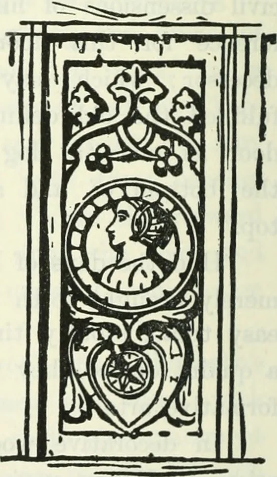 An illustration from The book of decorative furniture, its form, colour and history, 1910, leaf 129