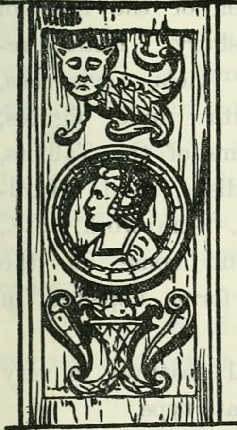 An illustration from The book of decorative furniture, its form, colour and history, 1910, leaf 130