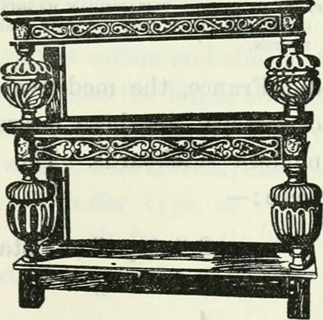 An illustration from The book of decorative furniture, its form, colour and history, 1910, leaf 142