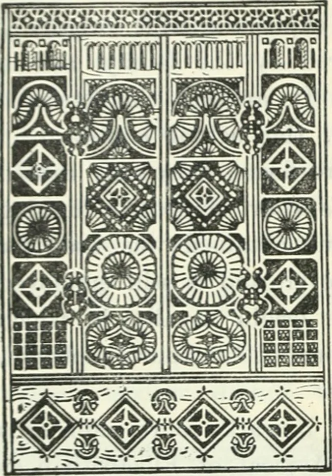 An illustration from The book of decorative furniture, its form, colour and history, 1910, leaf 143