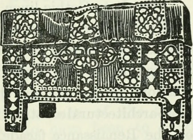 An illustration from The book of decorative furniture, its form, colour and history, 1910, leaf 144