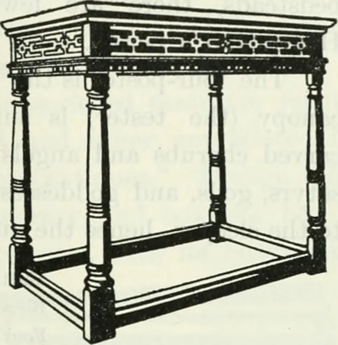An illustration from The book of decorative furniture, its form, colour and history, 1910, leaf 152