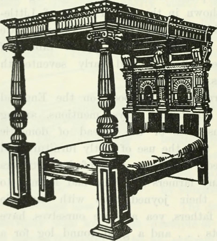 An illustration from The book of decorative furniture, its form, colour and history, 1910, leaf 153