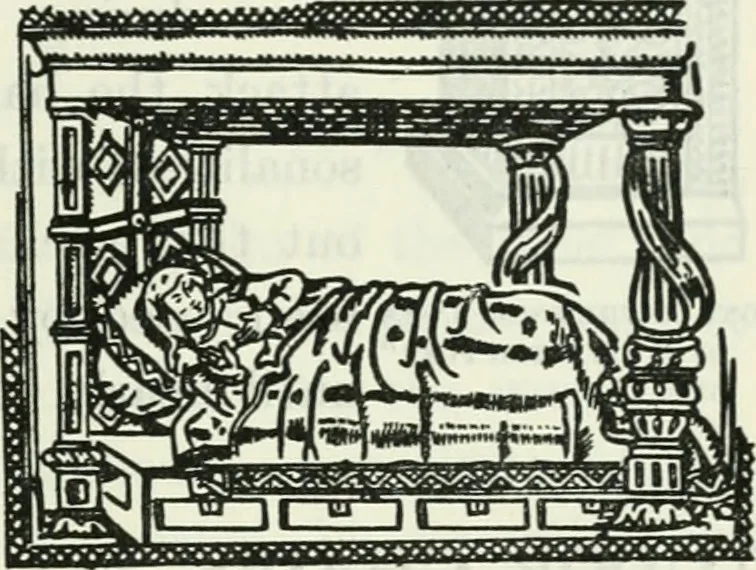 An illustration from The book of decorative furniture, its form, colour and history, 1910, leaf 154