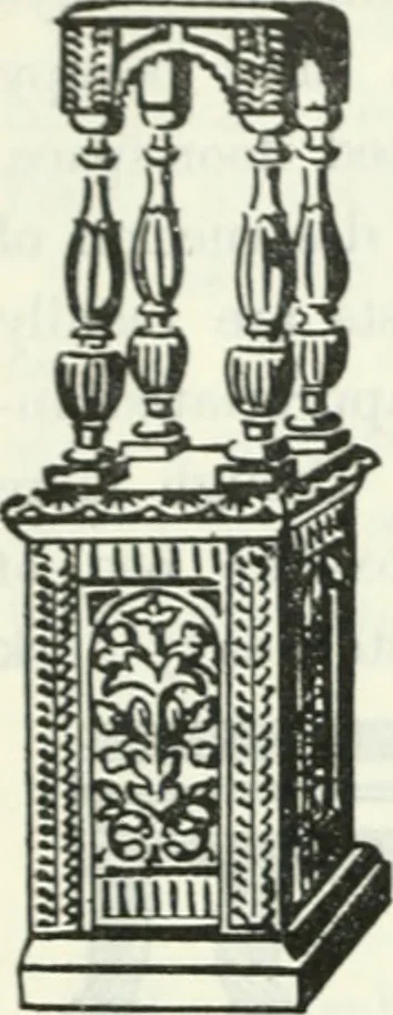 An illustration from The book of decorative furniture, its form, colour and history, 1910, leaf 155