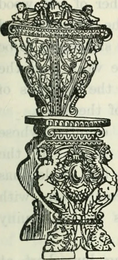 An illustration from The book of decorative furniture, its form, colour and history, 1910, leaf 180