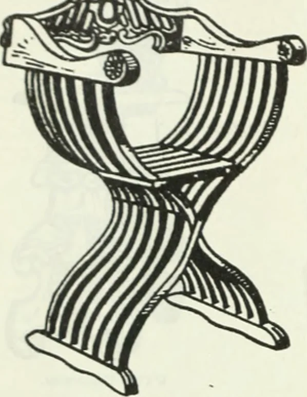 An illustration from The book of decorative furniture, its form, colour and history, 1910, leaf 181