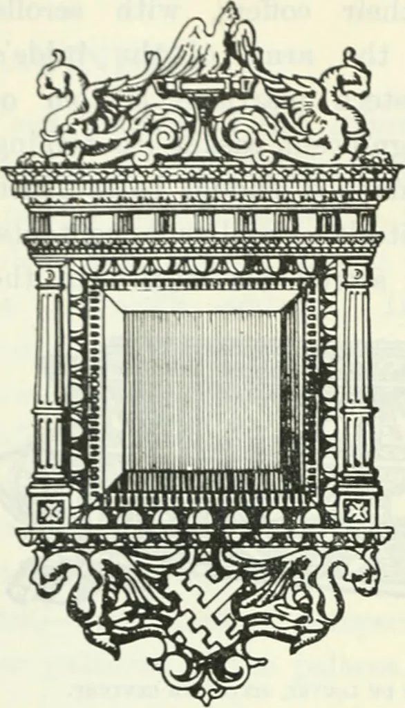 An illustration from The book of decorative furniture, its form, colour and history, 1910, leaf 185