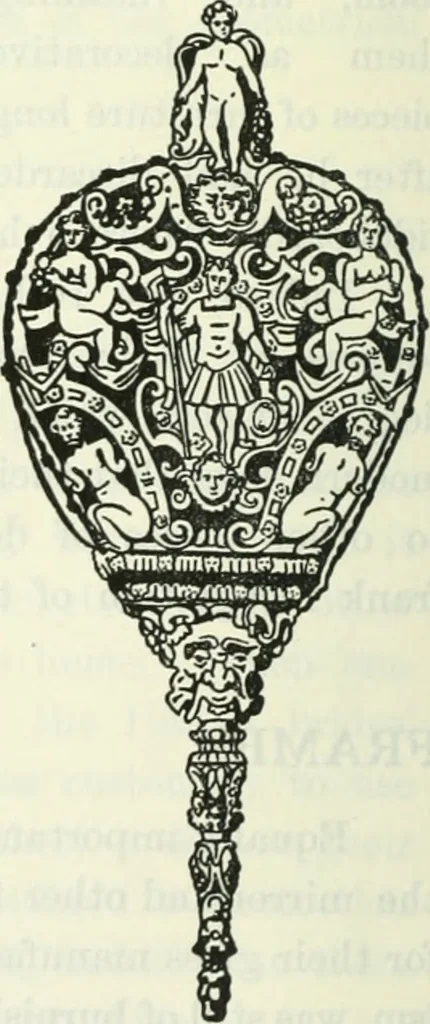 An illustration from The book of decorative furniture, its form, colour and history, 1910, leaf 185