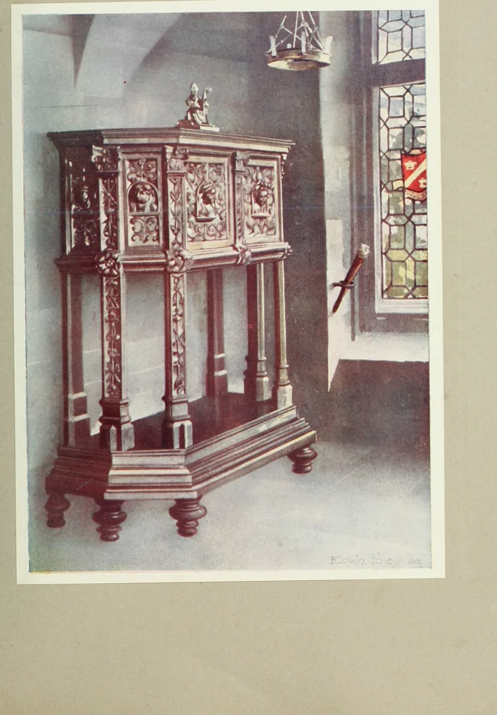 An illustration from The book of decorative furniture, its form, colour and history, 1910, leaf 188