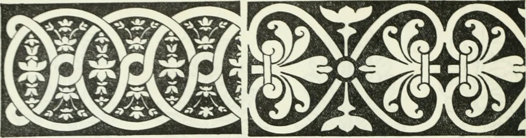An illustration from The book of decorative furniture, its form, colour and history, 1910, leaf 197