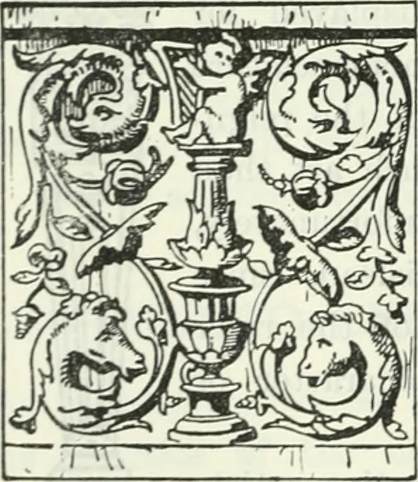 An illustration from The book of decorative furniture, its form, colour and history, 1910, leaf 205