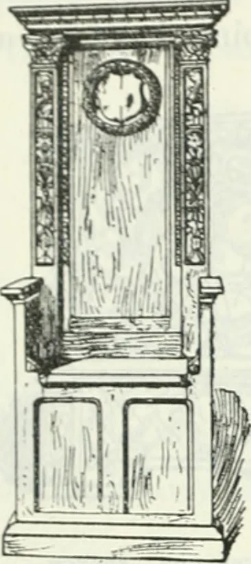 An illustration from The book of decorative furniture, its form, colour and history, 1910, leaf 213