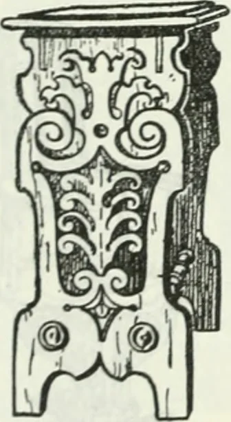 An illustration from The book of decorative furniture, its form, colour and history, 1910, leaf 213