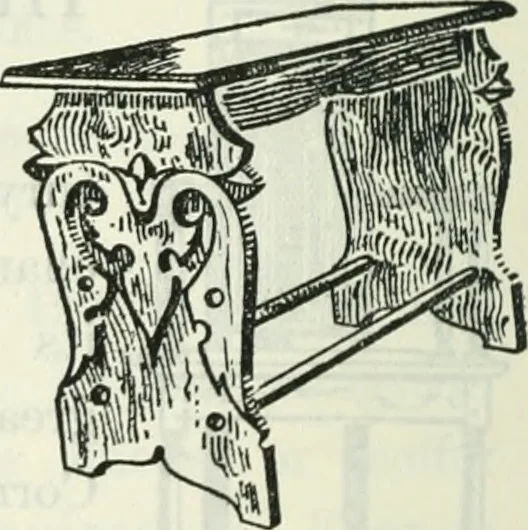 An illustration from The book of decorative furniture, its form, colour and history, 1910, leaf 213