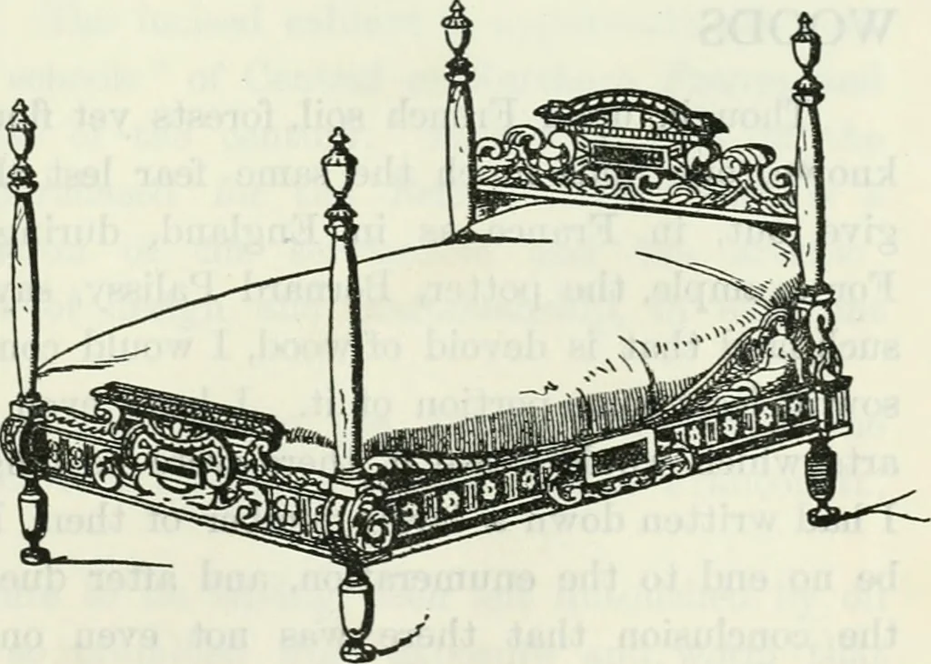 An illustration from The book of decorative furniture, its form, colour and history, 1910, leaf 214