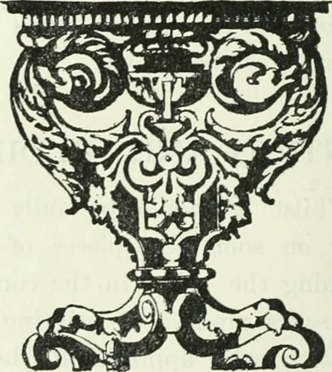 An illustration from The book of decorative furniture, its form, colour and history, 1910, leaf 221