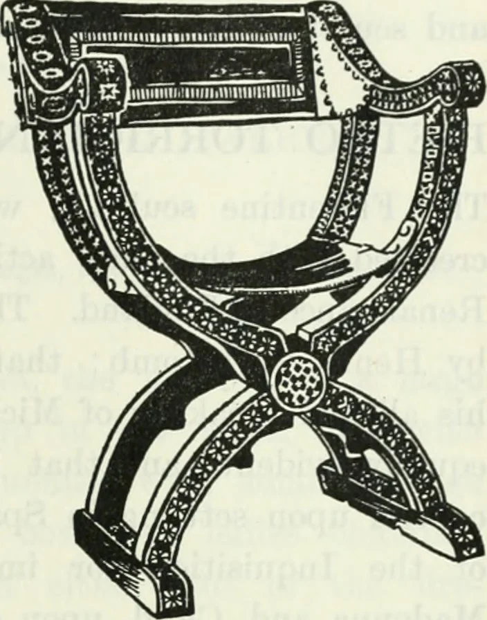 An illustration from The book of decorative furniture, its form, colour and history, 1910, leaf 234