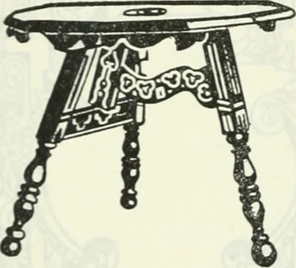 An illustration from The book of decorative furniture, its form, colour and history, 1910, leaf 243