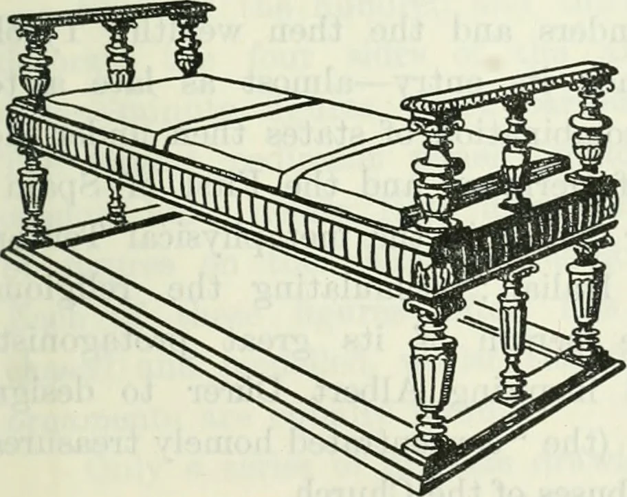An illustration from The book of decorative furniture, its form, colour and history, 1910, leaf 244