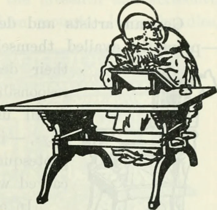An illustration from The book of decorative furniture, its form, colour and history, 1910, leaf 250