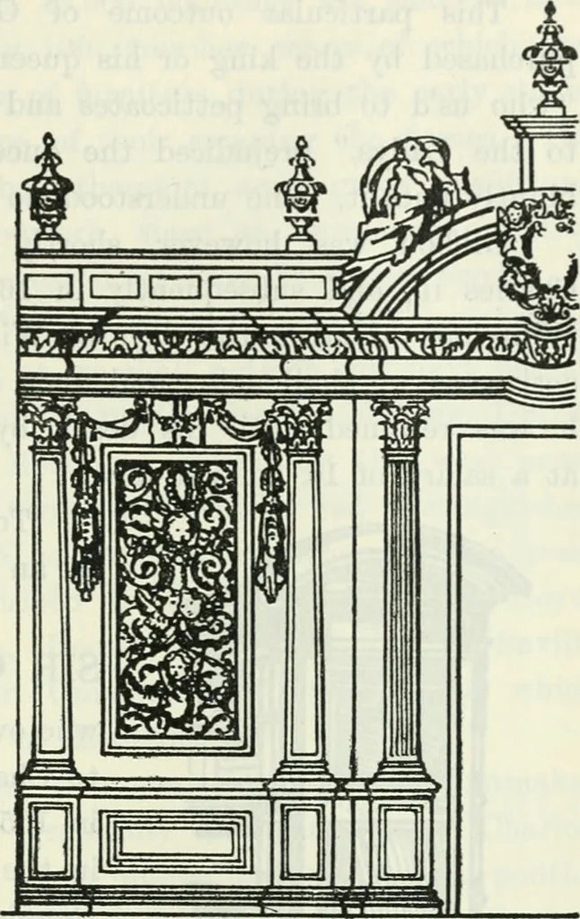 An illustration from The book of decorative furniture, its form, colour and history, 1910, leaf 284