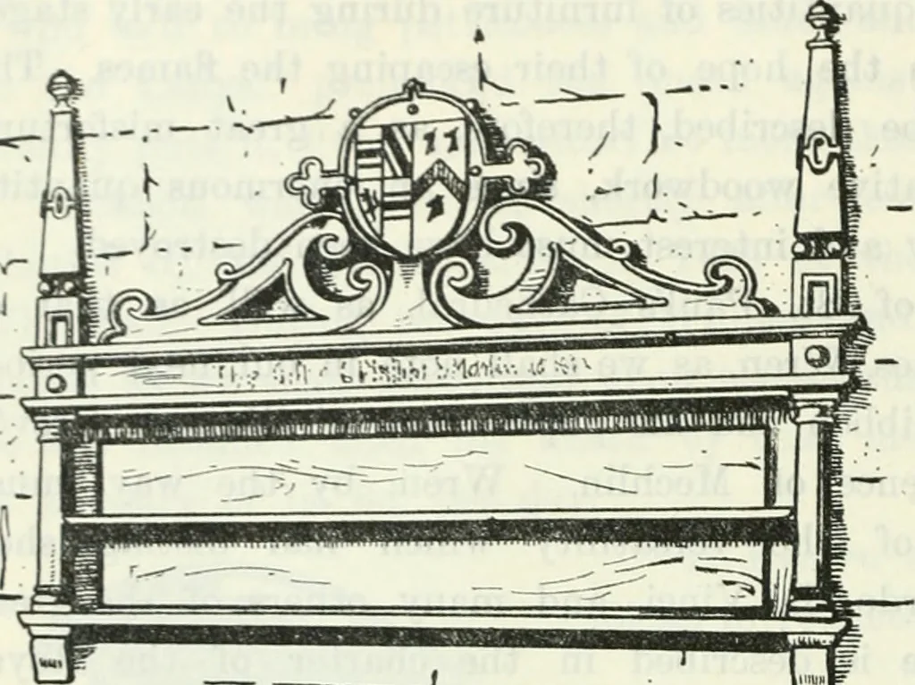 An illustration from The book of decorative furniture, its form, colour and history, 1910, leaf 287