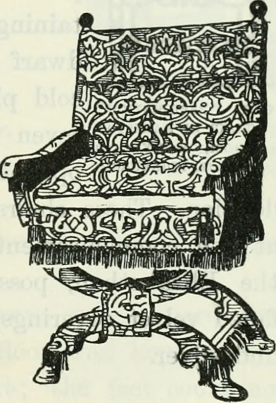 An illustration from The book of decorative furniture, its form, colour and history, 1910, leaf 294