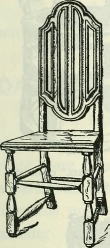 An illustration from The book of decorative furniture, its form, colour and history, 1910, leaf 296