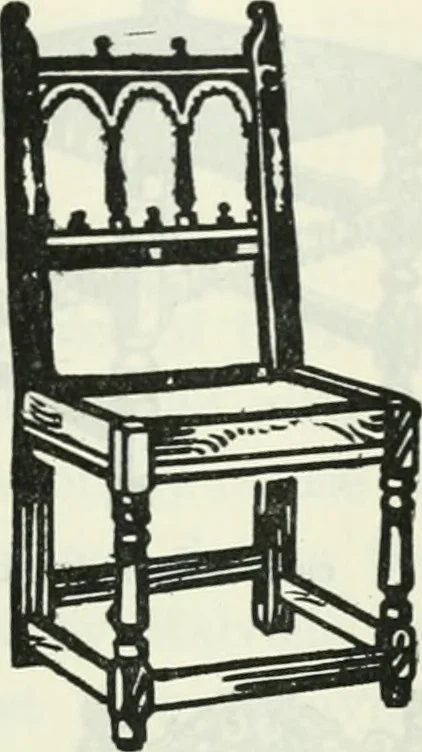 An illustration from The book of decorative furniture, its form, colour and history, 1910, leaf 296
