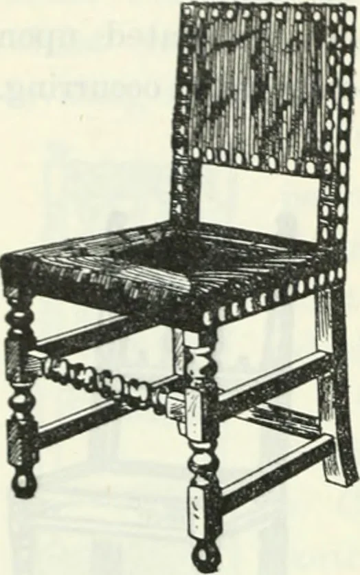 An illustration from The book of decorative furniture, its form, colour and history, 1910, leaf 297