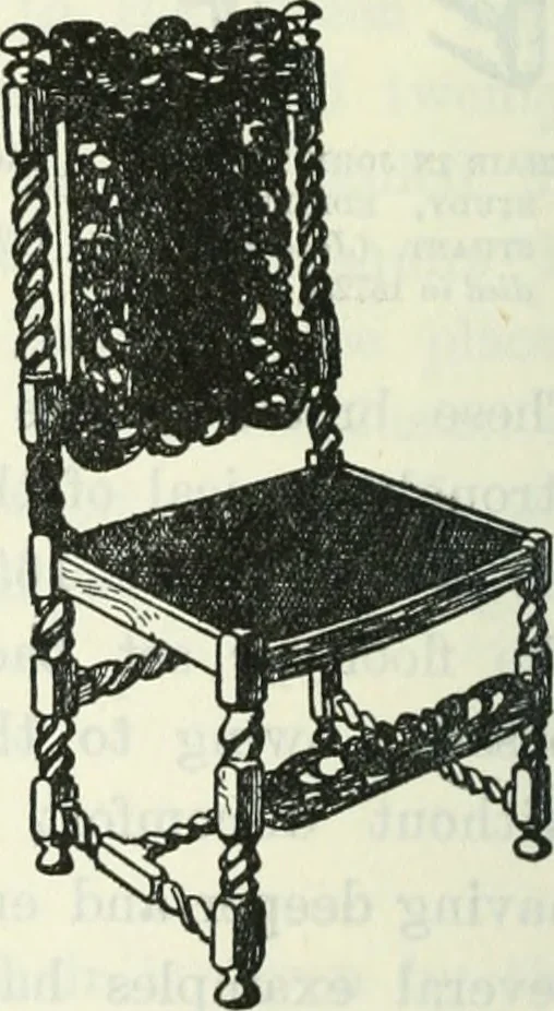 An illustration from The book of decorative furniture, its form, colour and history, 1910, leaf 297